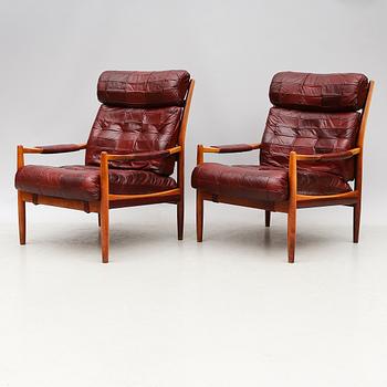 FÅTÖLJER, 1 par, 1900-talets andra hälft.