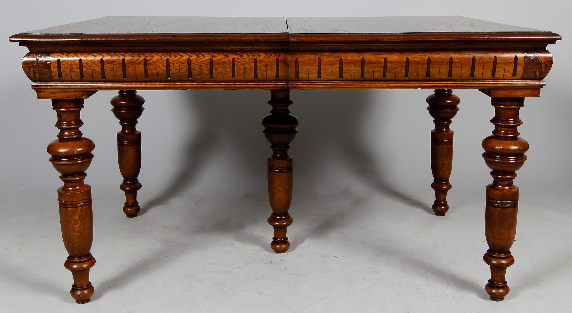 MATSSALSBORD, ek, nyrenässans, sent 1800-tal.