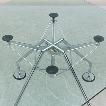 NORMAN FOSTER, a 'Nomos system' glass table.