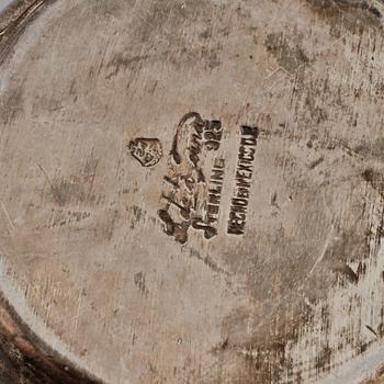 PARTI SILVER, 5 delar, 1800/1900-tal. Vikt 670 g.