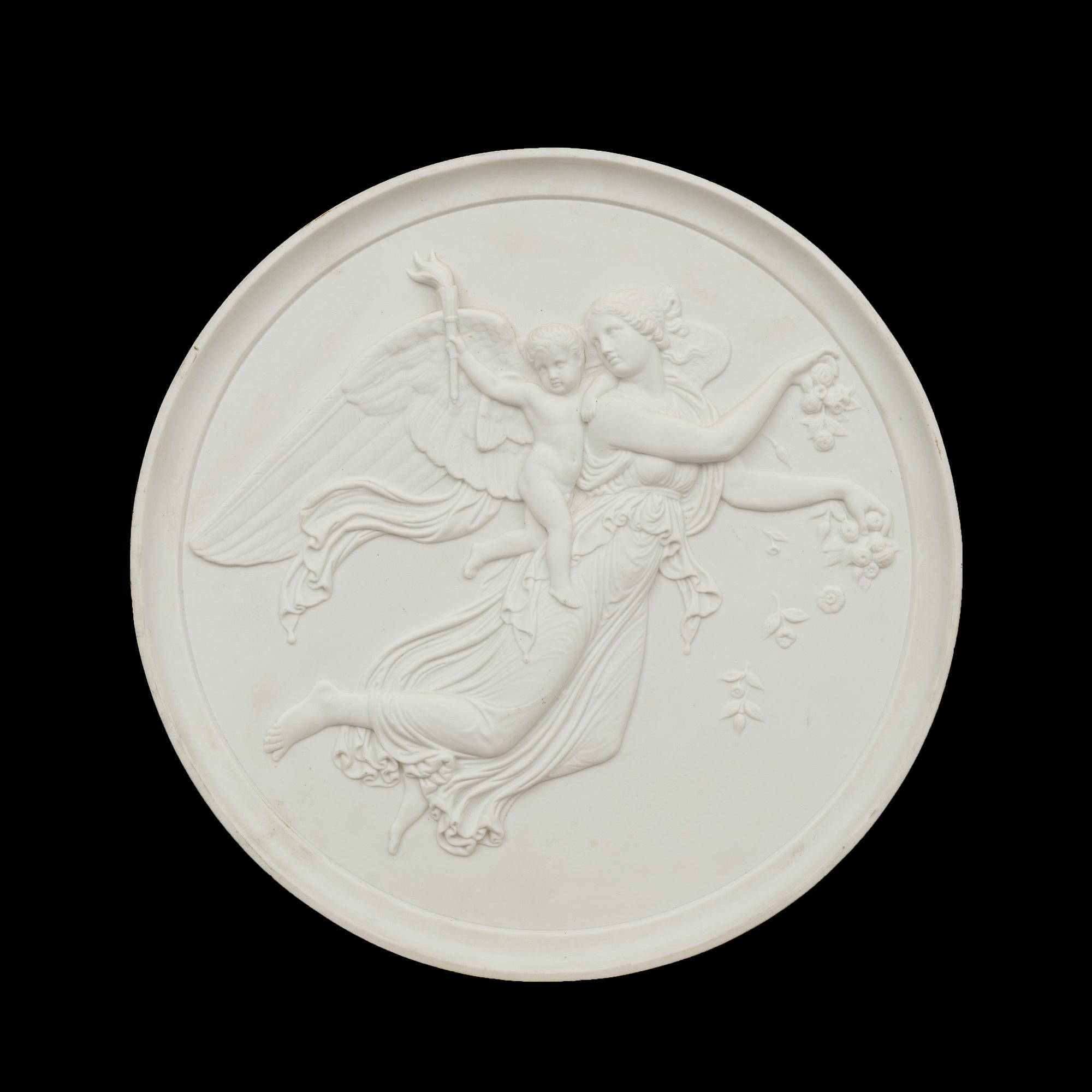 BERTEL THORVALDSEN, reliefer ett par, Royal Copenhagen, 1800-tal.