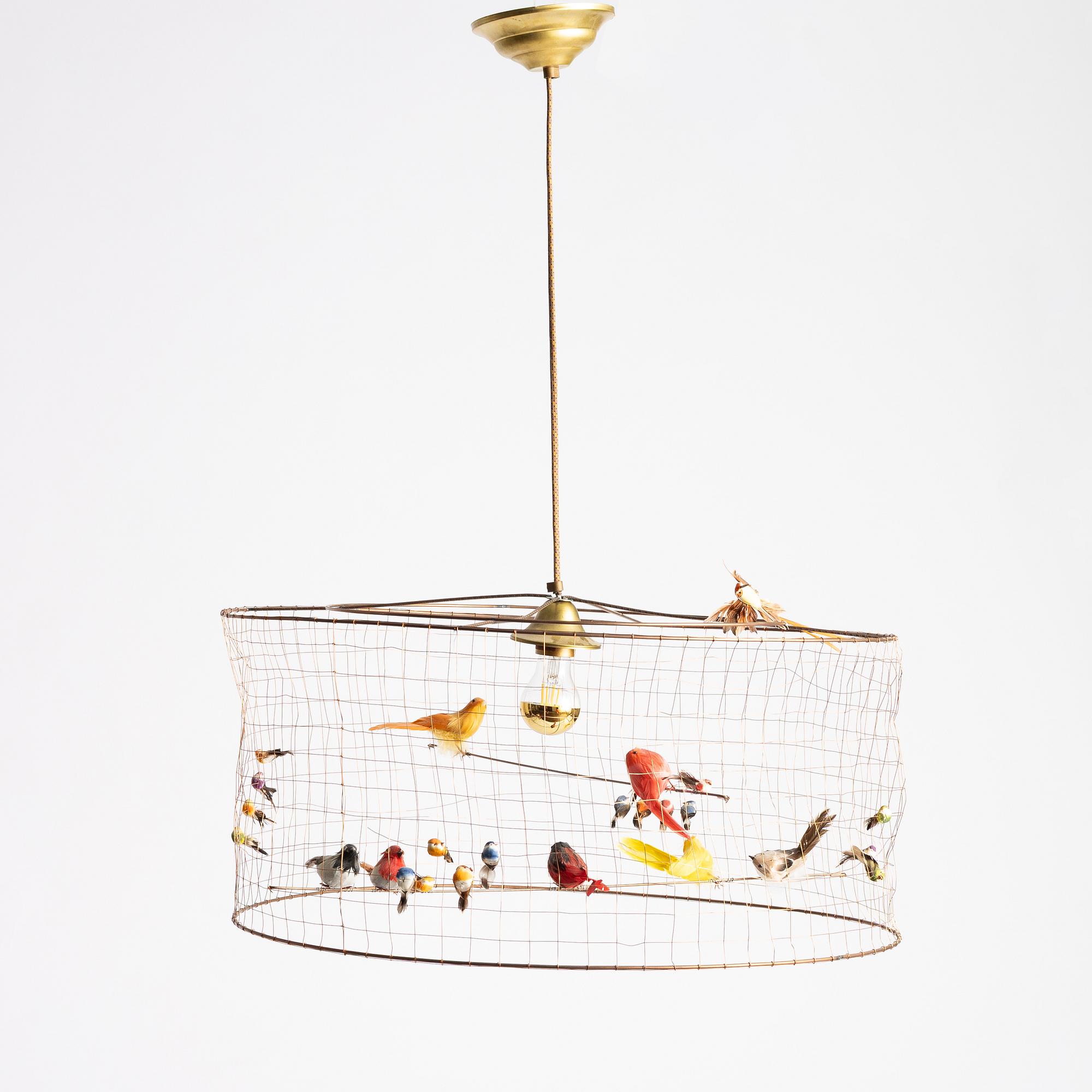 Mathieu Challières, ceiling lamp, "Suspension Demi-Grande Volière", Challières, France.