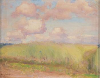 Eero Järnefelt, Grain field in a cloudy Landscape.