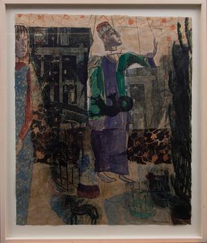 INARI KROHN, blandteknik, signerad och daterad 1989.