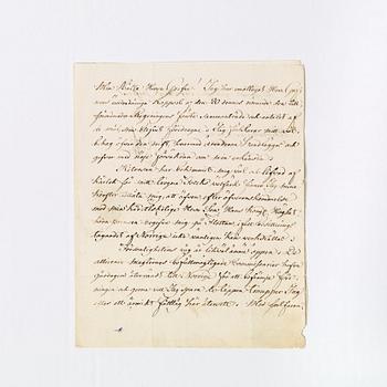 KARL XIII, två brev om erövringen av Norge 1814. Daterade Uddevalla 27 juli resp 9 augusti.