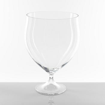 Ingeborg Lundin, bowl on foot, glass, Expo, Orrefors; Sweden.