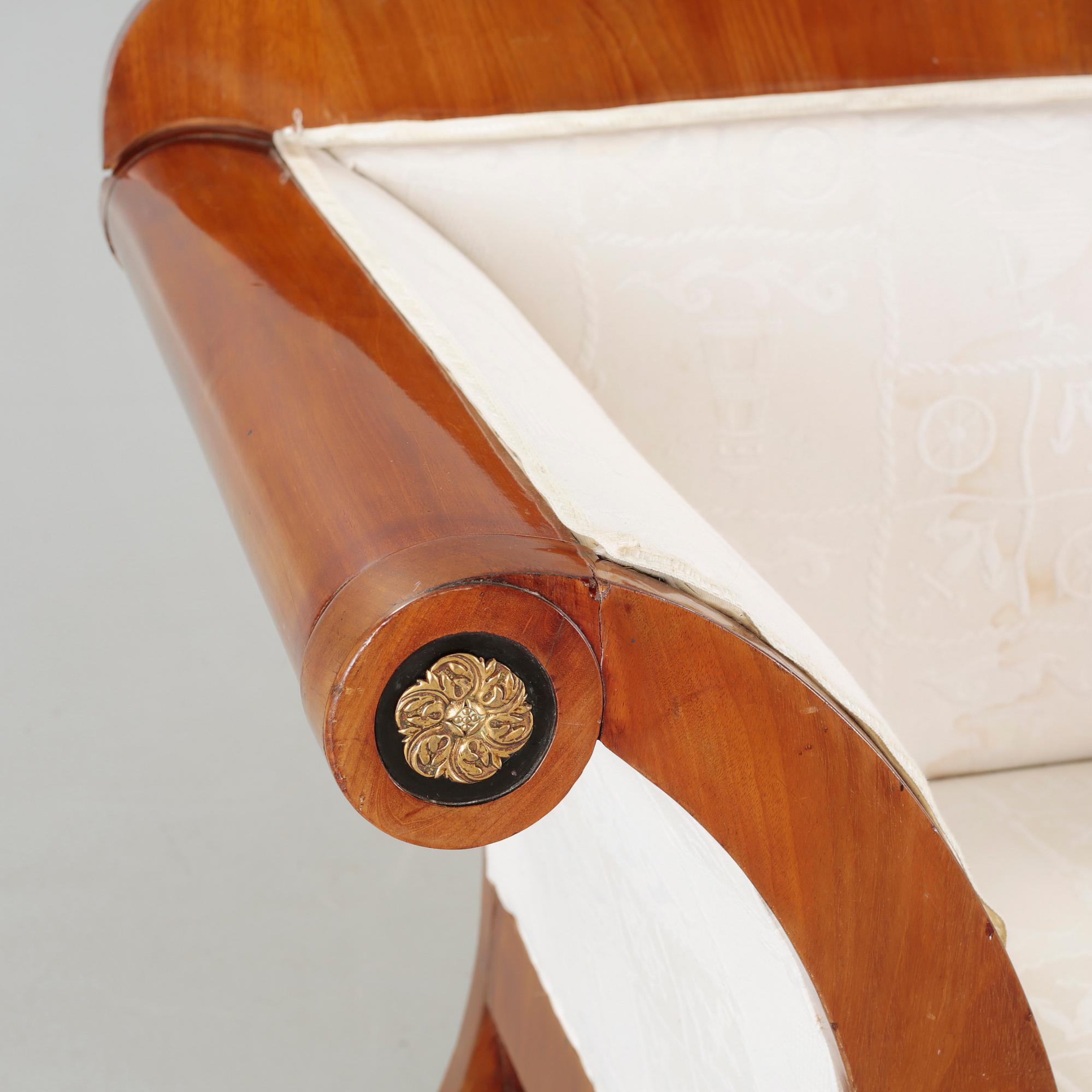 A Swedish Karl Johan sofa, made in the first half of the 20th century.