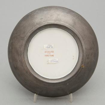 FAT, porslin, tennmontering, märkt Hong Kong, 1920-30-tal.