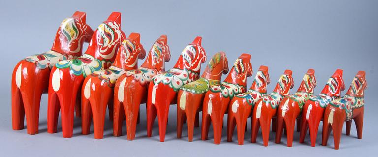 PARTI DALAHÄSTAR, 12 st, 1900-tal.