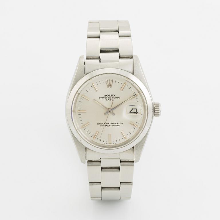 Rolex, Oyster Perpetual, Date, wristwatch, 34 mm.