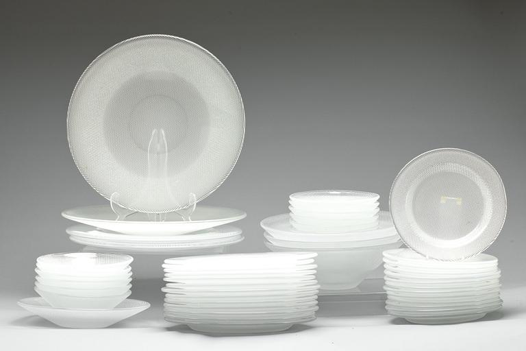 MATSERVIS, glas, 48 delar, "Limelight" Göran Wärff, Kosta, 1900/2000-tal.