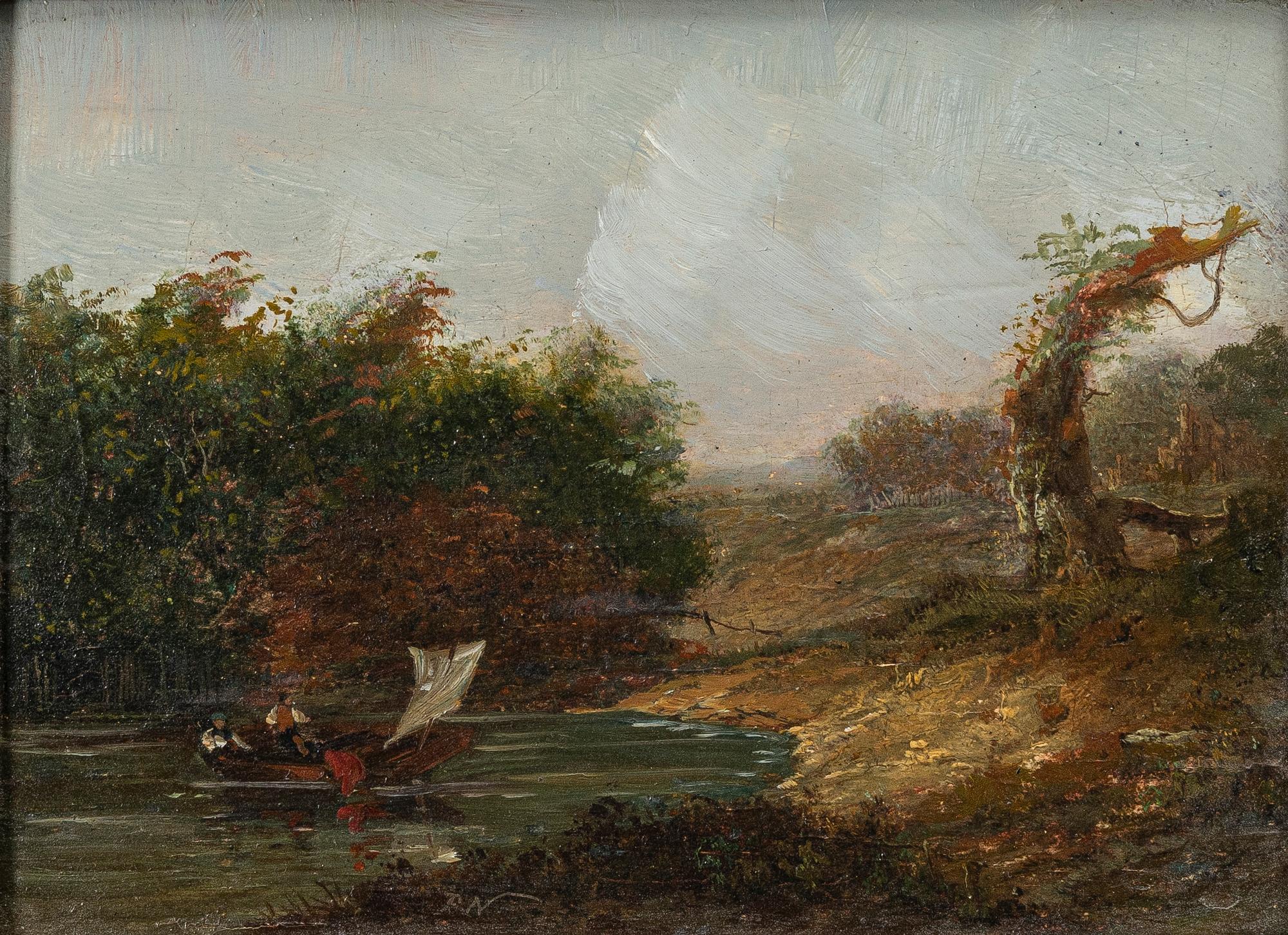 Patrick Nasmyth, in the manner of, Landscape with boat.