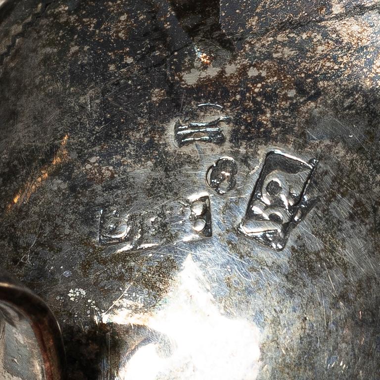 Supkoppar, 4 st, silver, Sverige 1800-1900-tal.