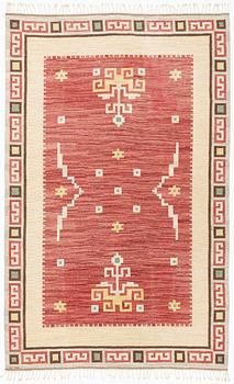Carl Dangel, a carpet, flat weave, ca 370 x 233 cm, signed C D.