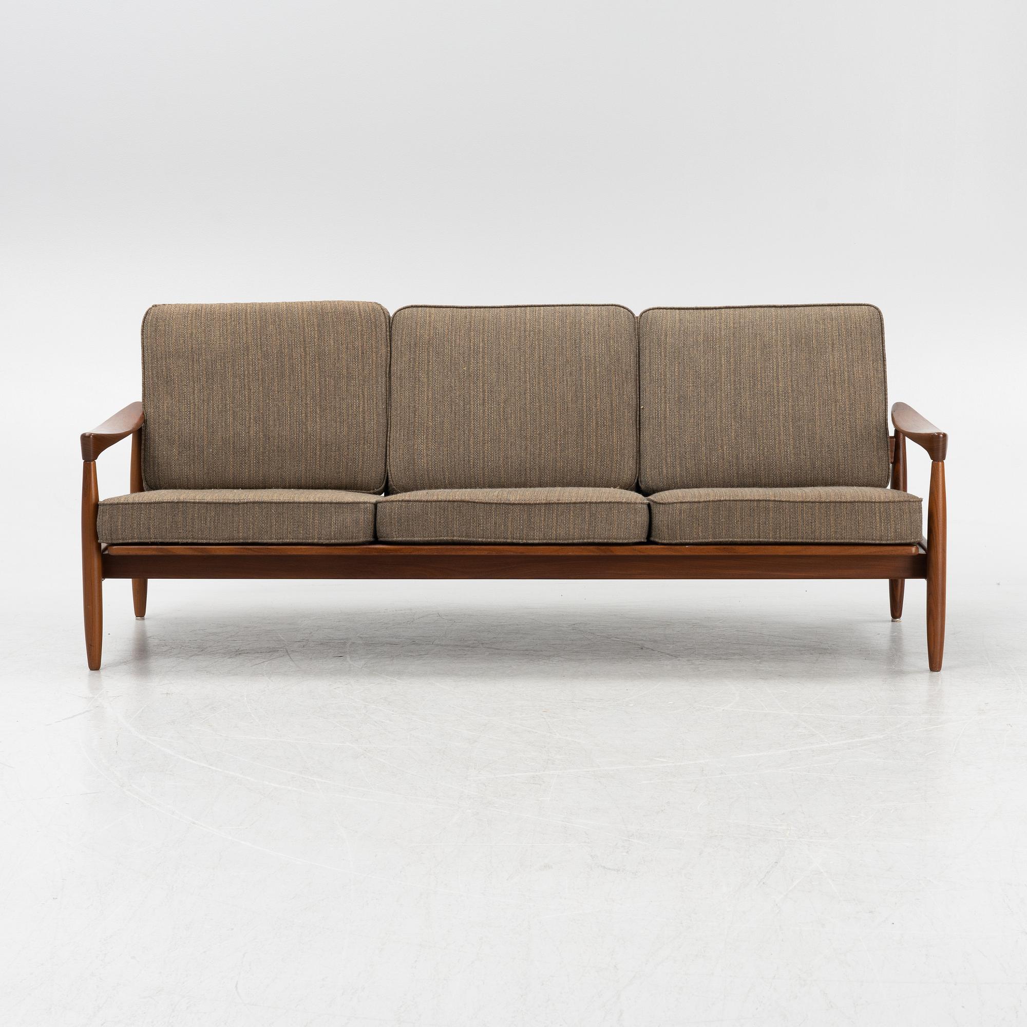 Erik Wørts, a 'Kolding' teak sofa, IKEA, 1960's.