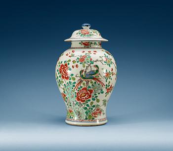 1533. An enameled jar with cover, late Qing dynasty.