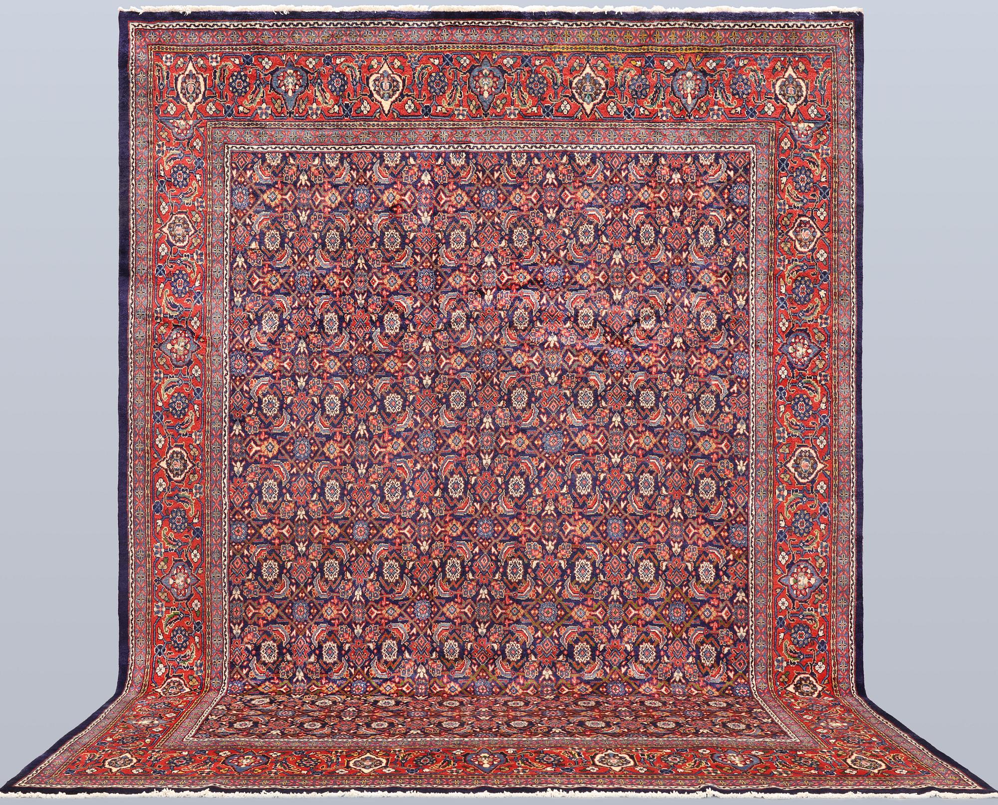 A Sarouk carpet, c. 406 x 302 cm.