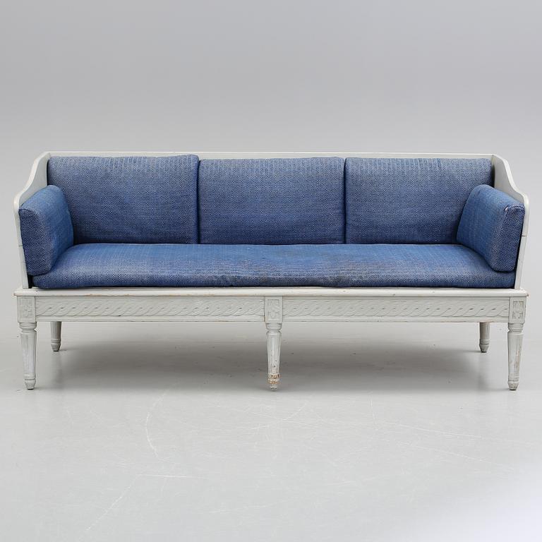 TRÅGSOFFA, gustaviansk, 1700-talets slut.