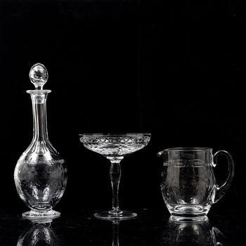 Fritz Kallenberg, a 70-piece glass service, "Mac Guirlang", Kosta, Sweden.