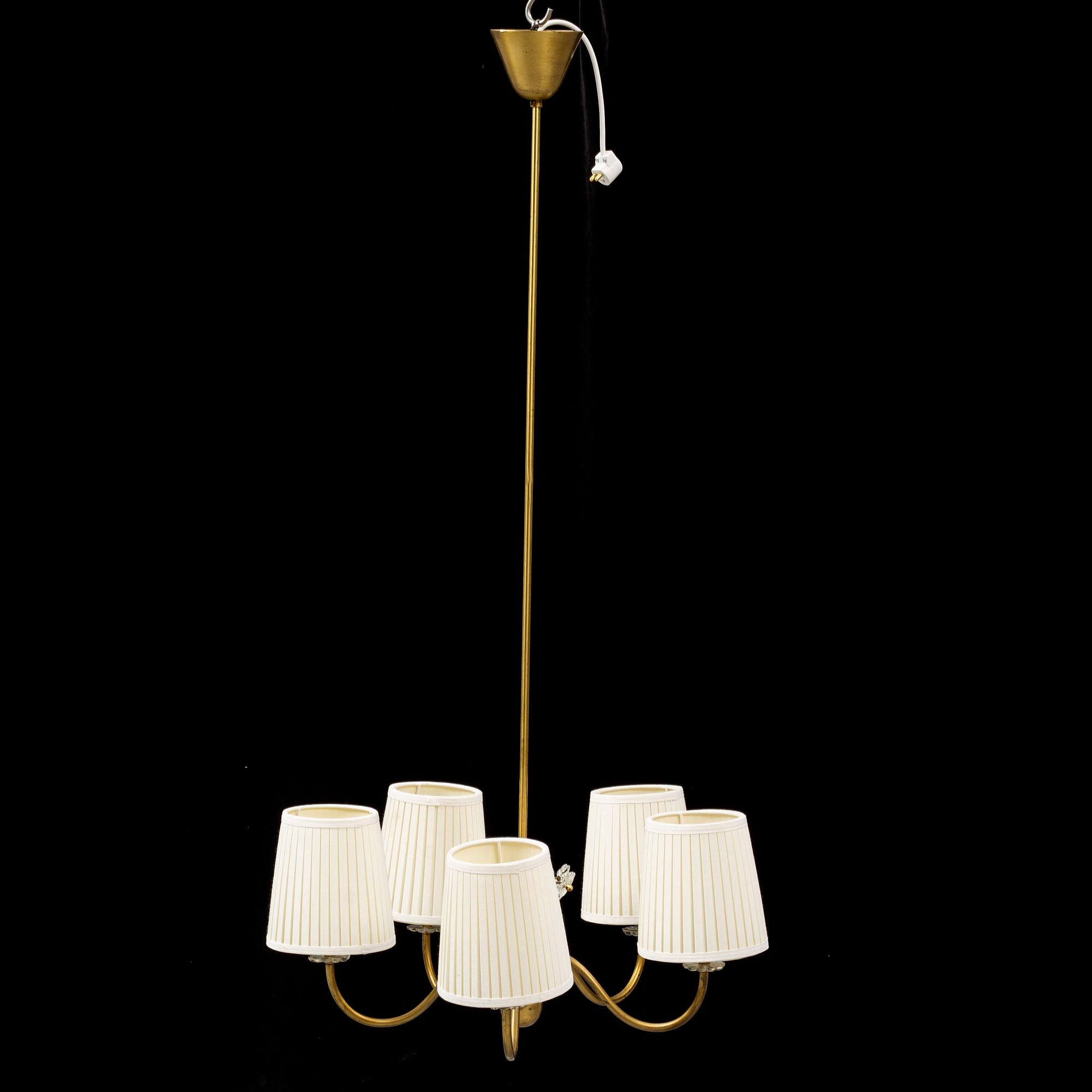 A brass Swedish Modern ceiling lights, 1940's/50's.