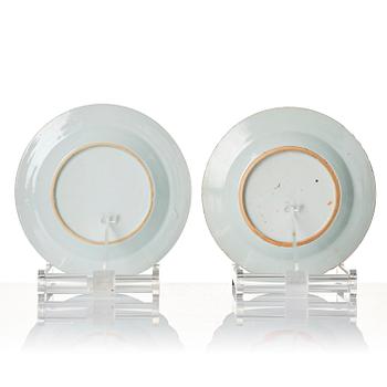 A set of six famille rose dessert dishes, Qing dynasty, Qianlong (1736-95).