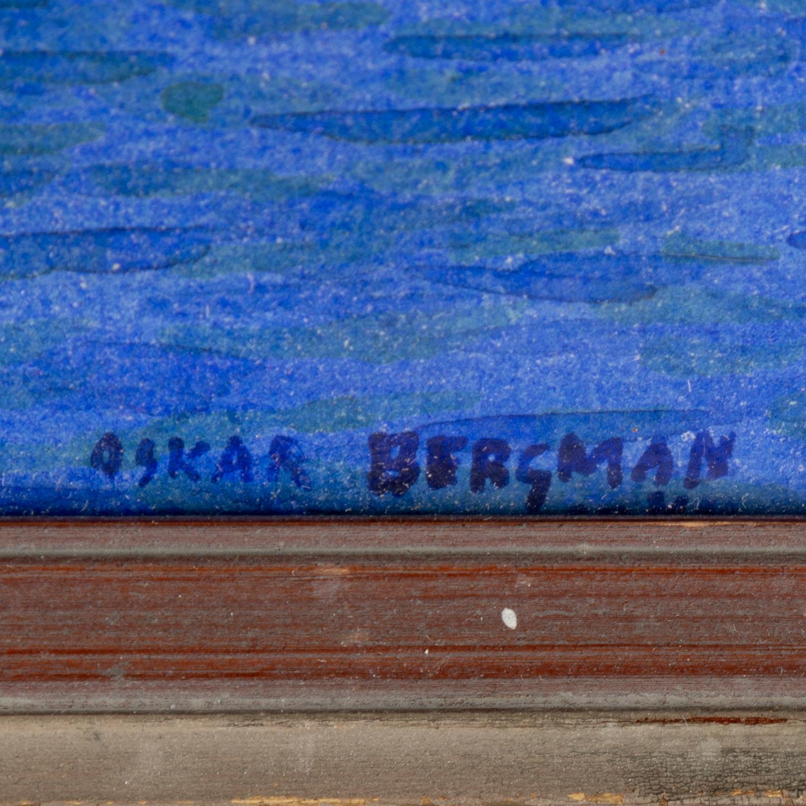 OSKAR BERGMAN, watercolour, signed.