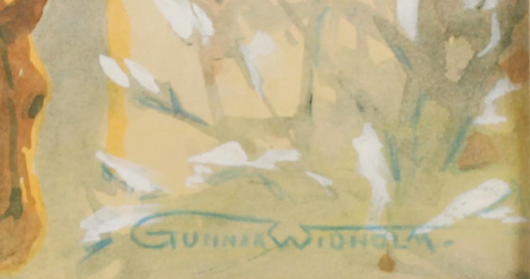 GUNNAR WIDHOLM, akvarell, signerad.