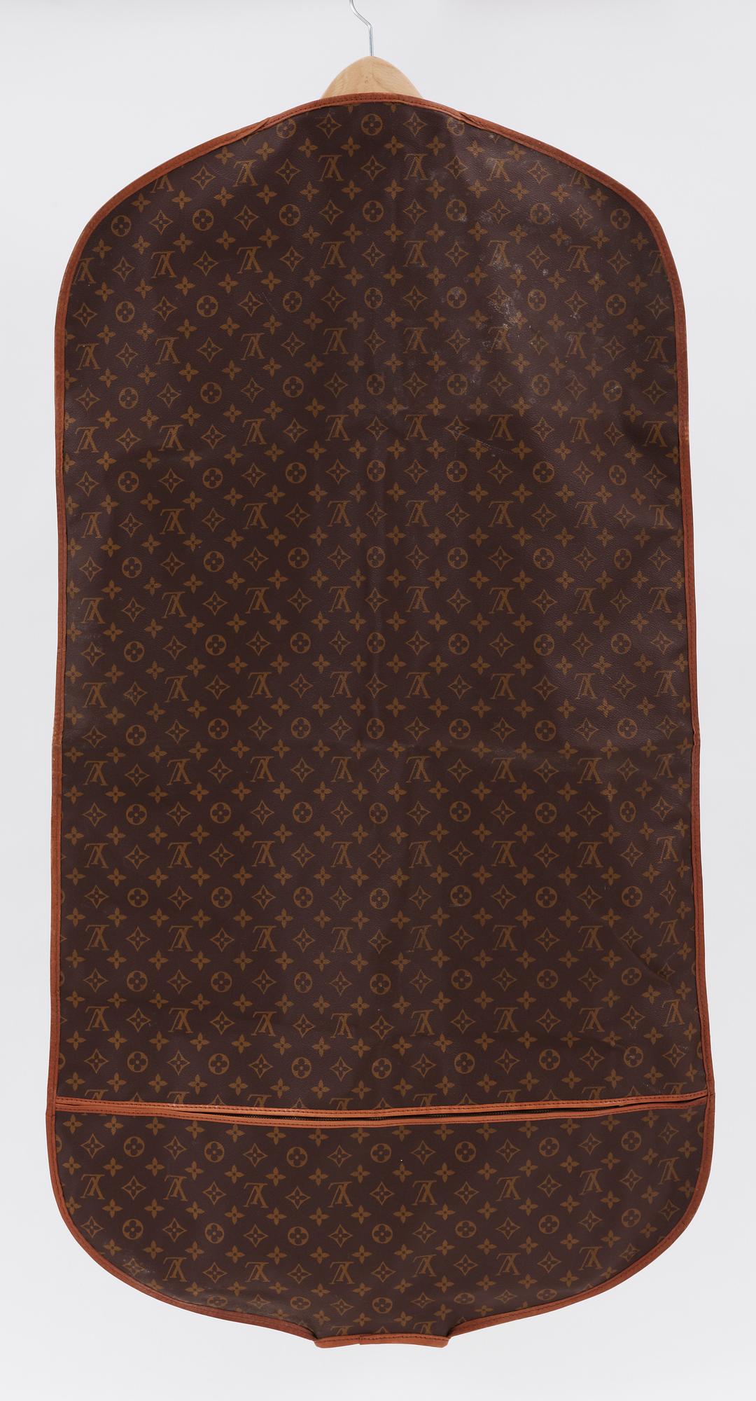 A monogram canvas wardrobe trunk by Louis Vuitton.