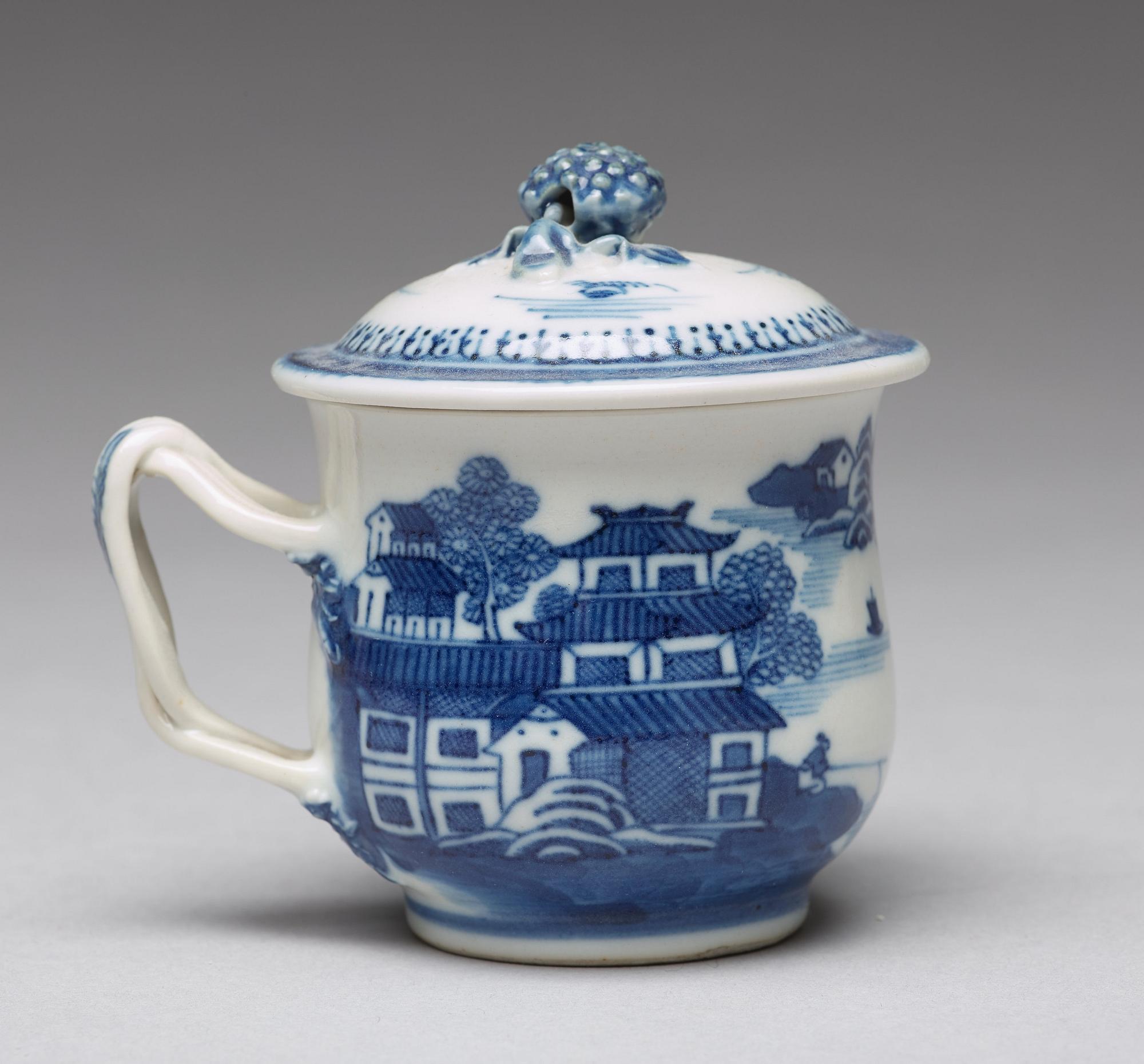 A set of ten blue and white custard cups with covers, Qing dynasty, Qianlong (1736-95).