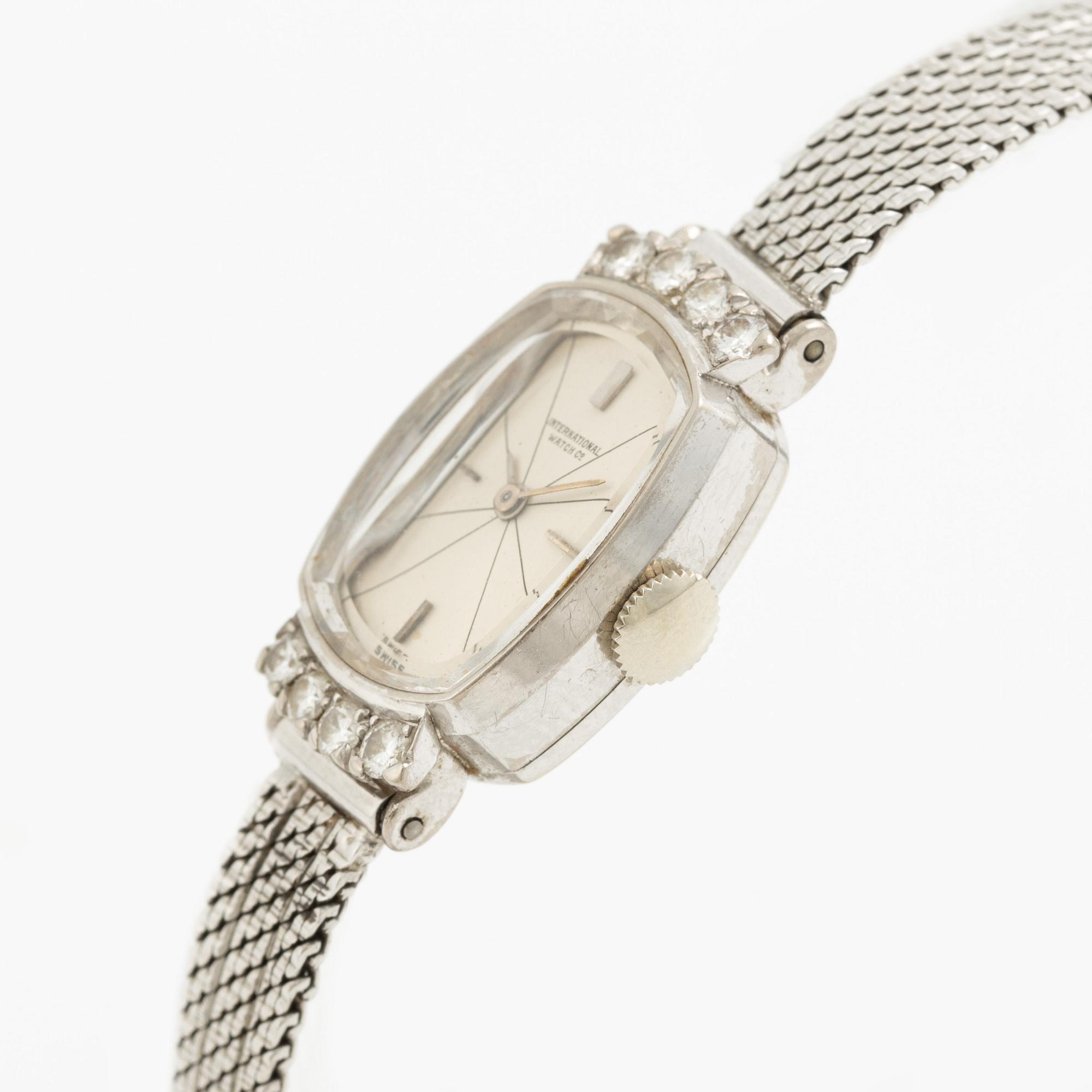 IWC, wristwatch, 18K white gold, 14 mm.