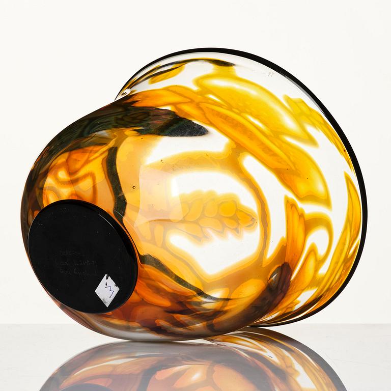 Eva Englund, a graal glass bowl, Orrefors 1979.