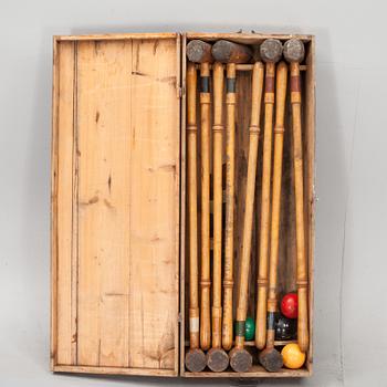 KROCKETSPEL, i låda. 1900-tal.