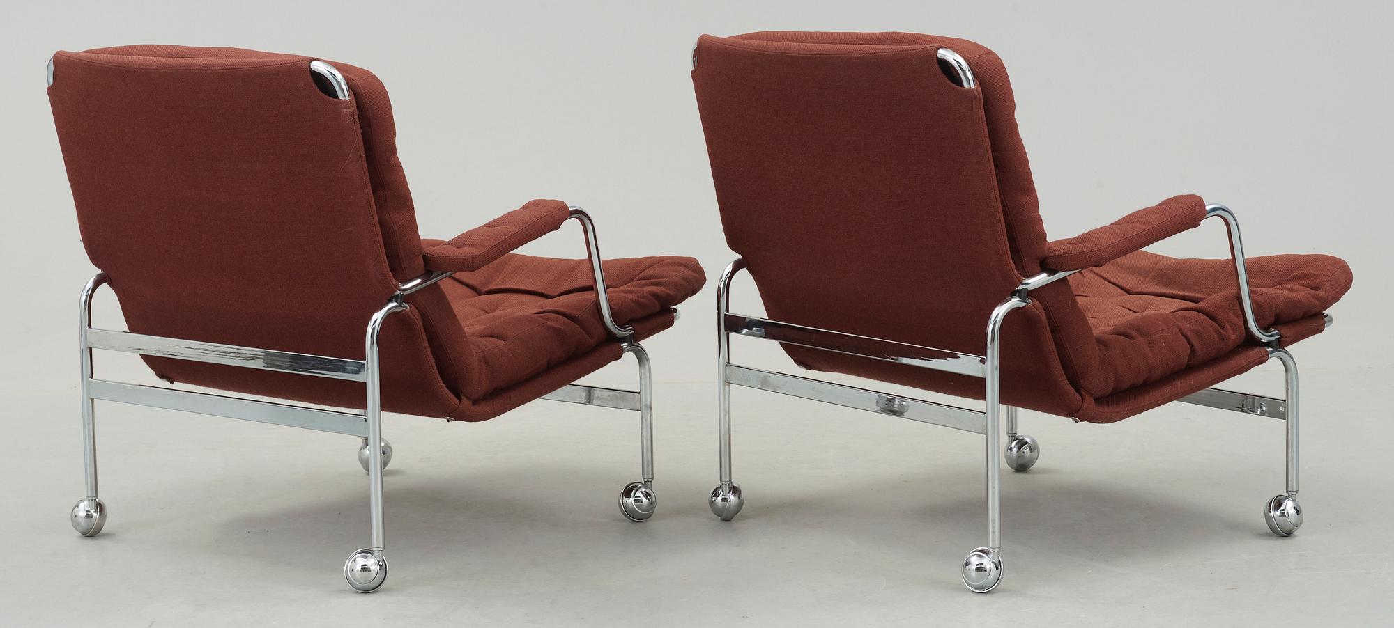 FÅTÖLJER, ett par, "Karin", Bruno Mathsson, Dux.