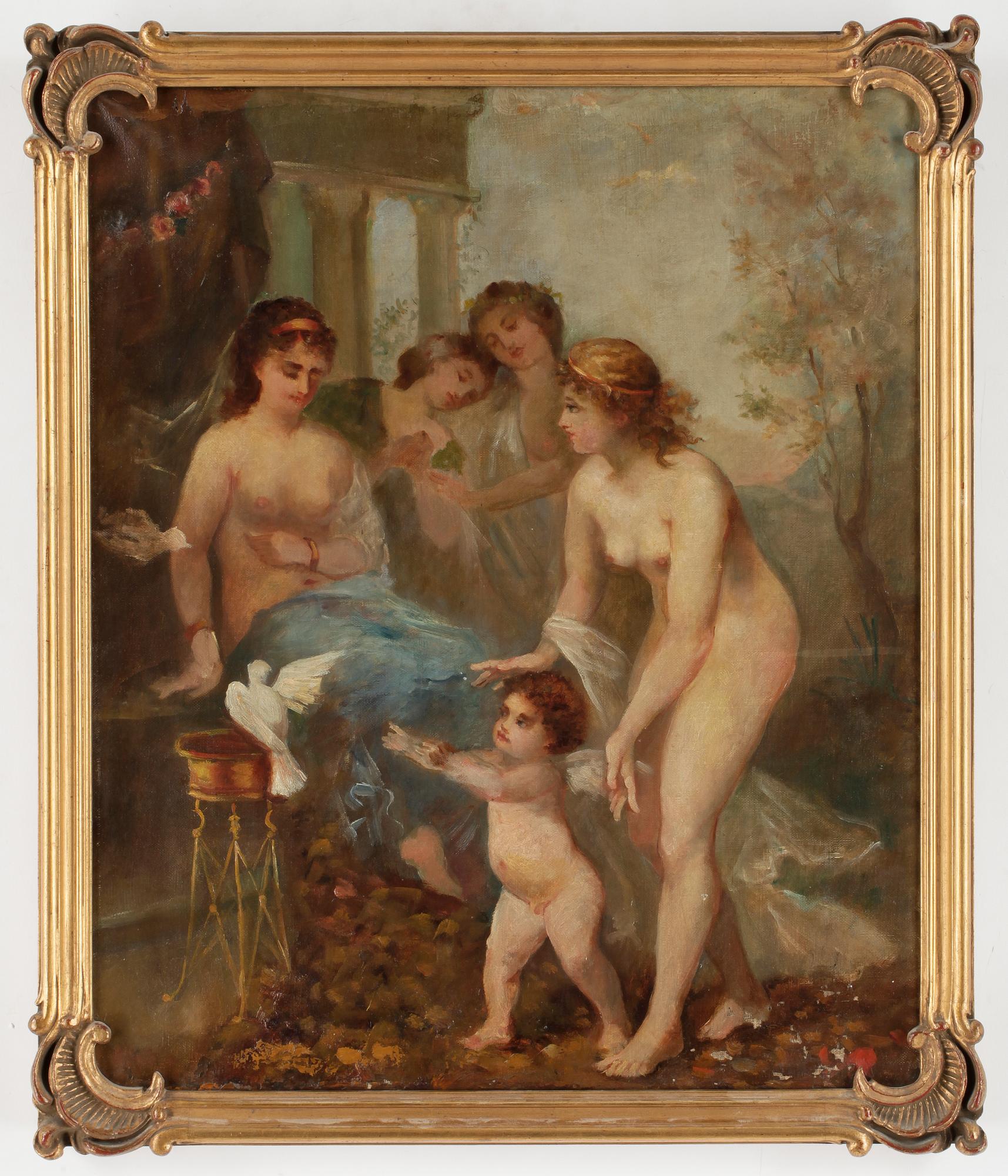 OKÄND KONSTNÄR, olja på duk, ej sign, 1900-talets första hälft.