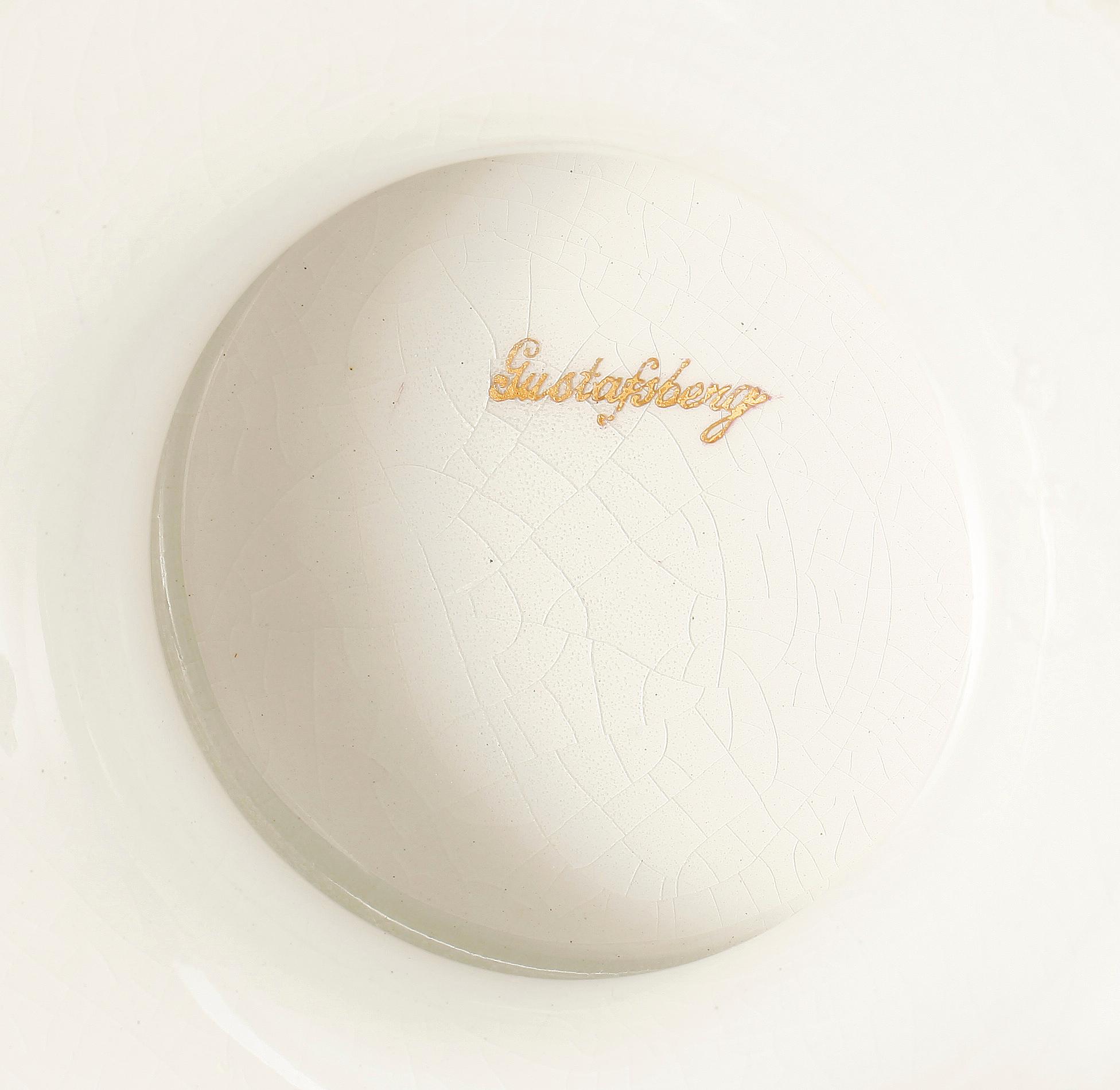 POTPURRISKÅL MED LOCK, flintgods, Gustafsberg 1914.