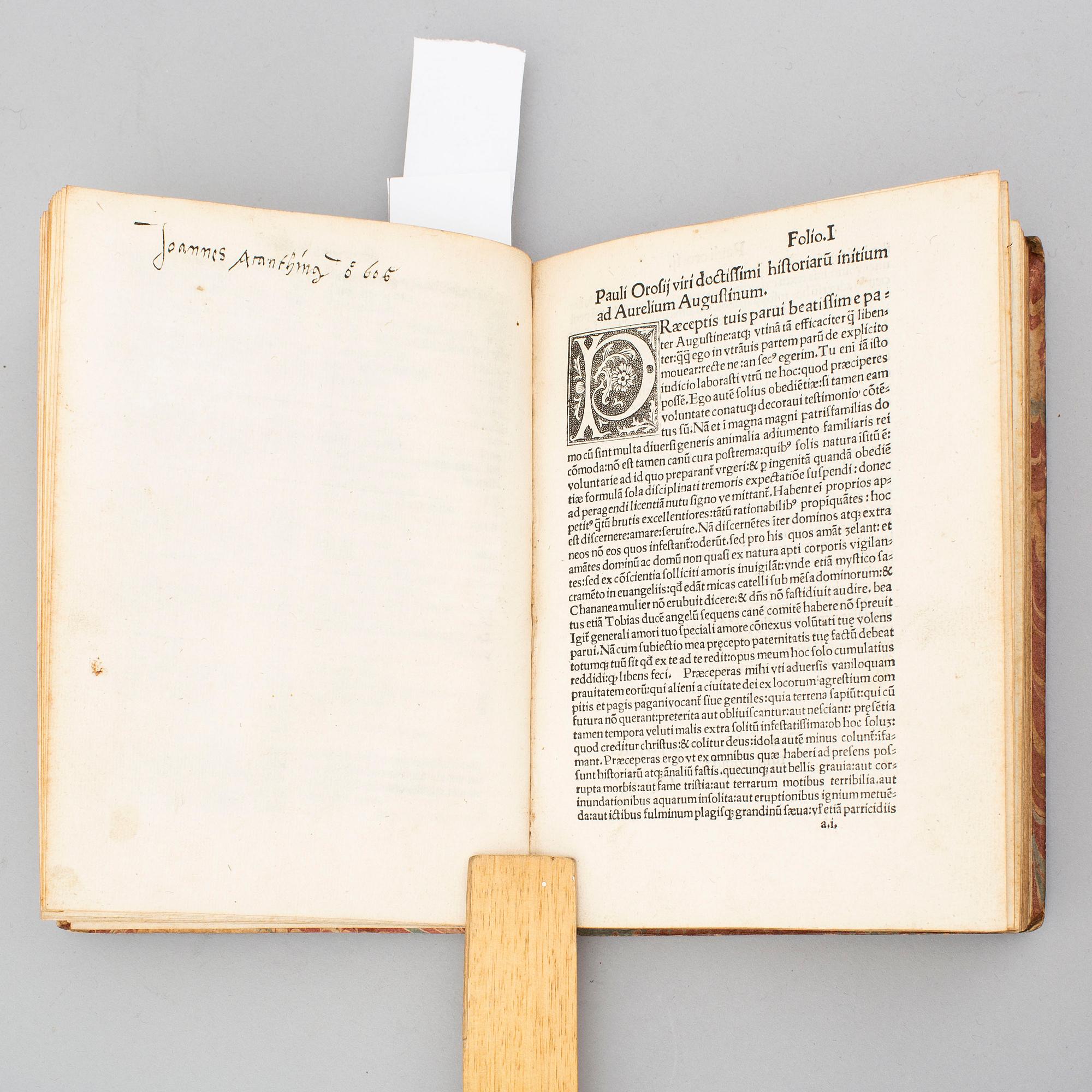 BOOK, Early Paris edition of Orosius, 1510.