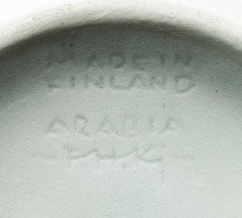 SKÅLAR, 2 st, risporslin, Friedl Holzer-Kjellberg Arabia, 1900-talets mitt.