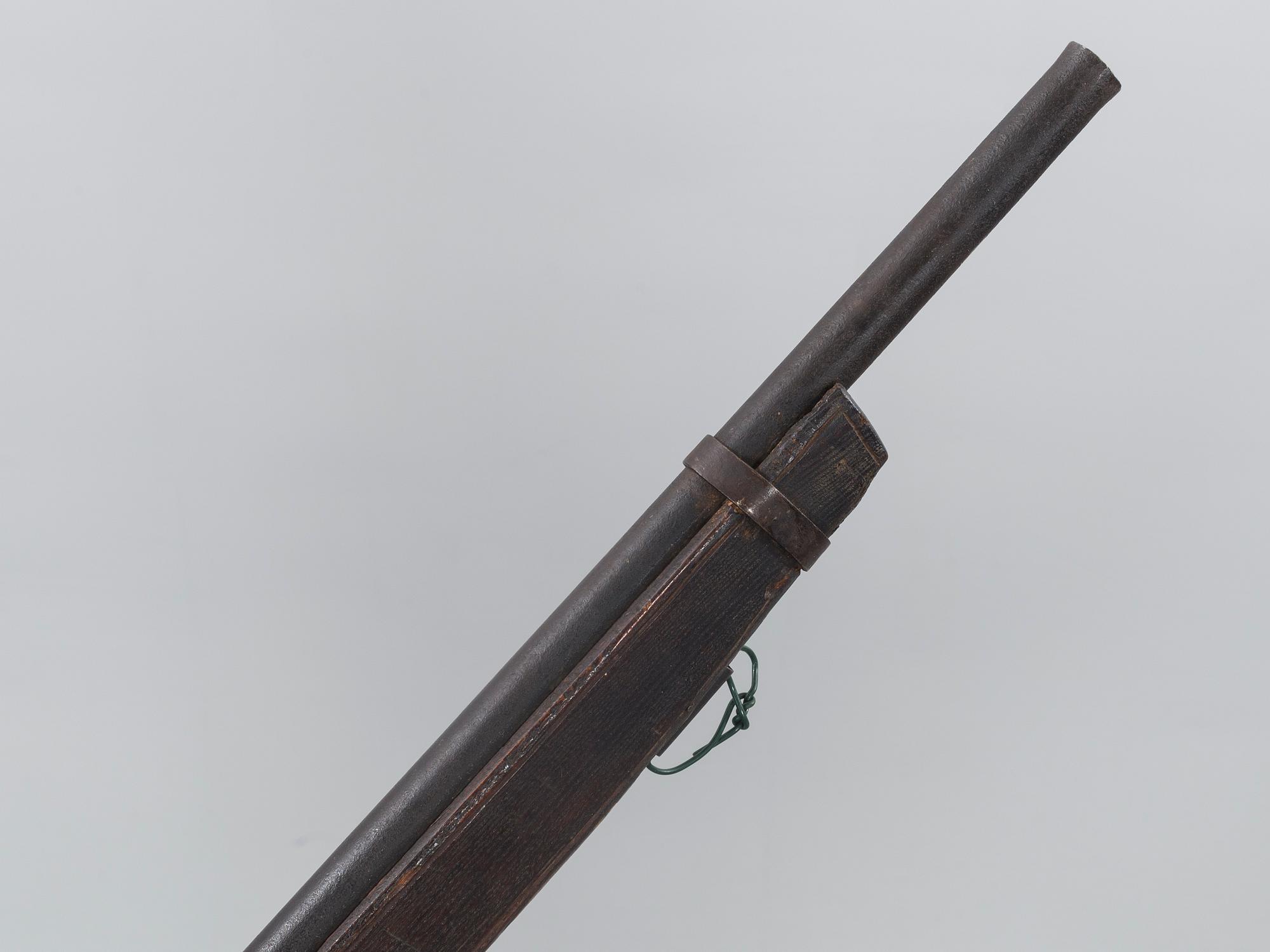 19 th century matchlock rifle with older parts.