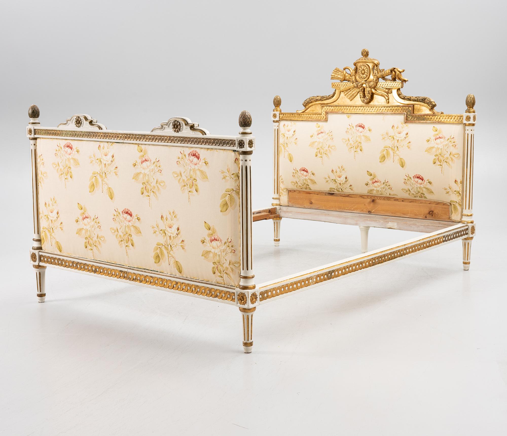 Säng, tillskriven Erik Öhrmark (mästare i Stockholm 1777-1813), Gustaviansk.