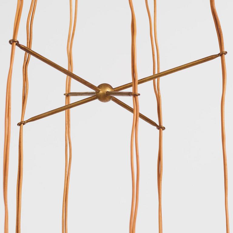 Hans Bergström, taklampa, modell "154/6", ateljé Lyktan, Åhus 1950-tal.