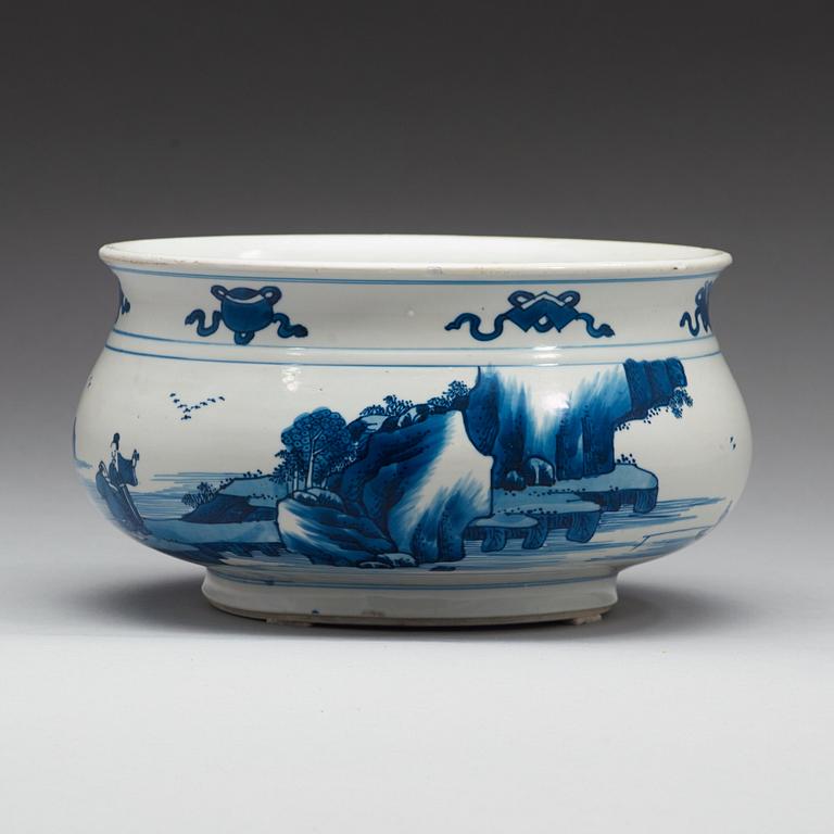 RÖKELSEKAR, porslin. Qingdynastin, Kangxi (1662-1722).