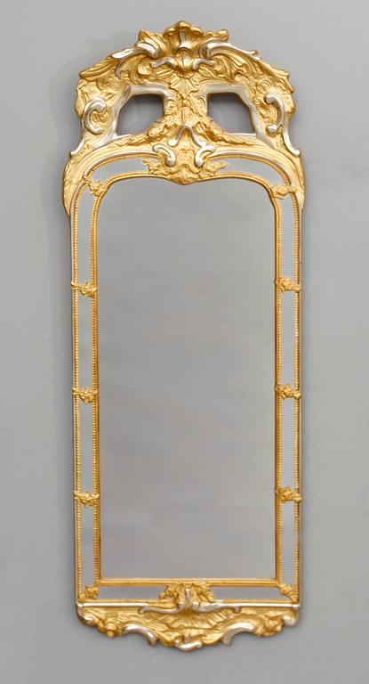 SPEGEL MED KONSOLBORD, rokokostil, 1900-talets första hälft.