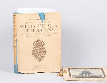 BÖCKER, 2 st, klotband, Svensk historia, tryckta 1924 resp 1938.