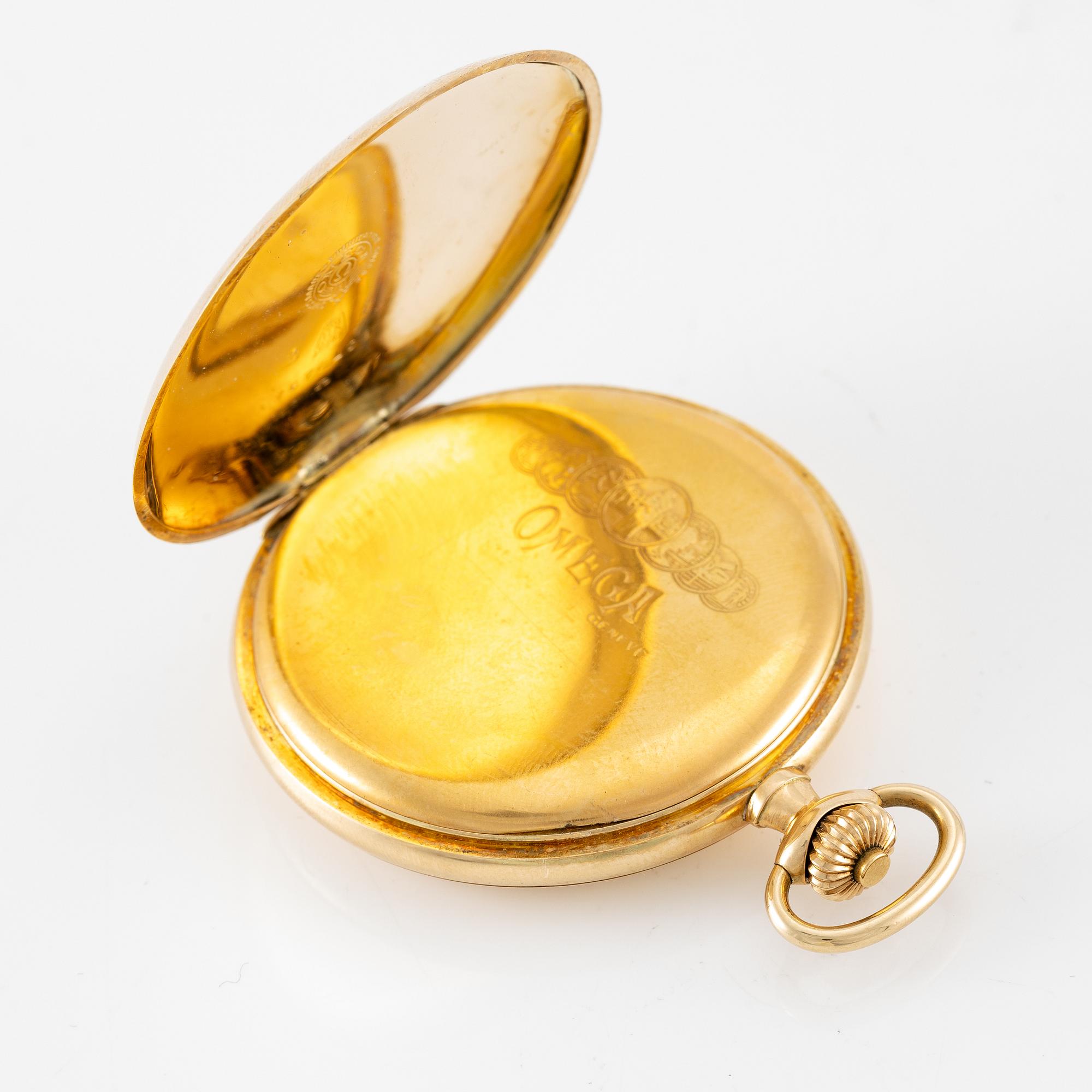 Omega, Savonett, 14K guld, 49 mm.