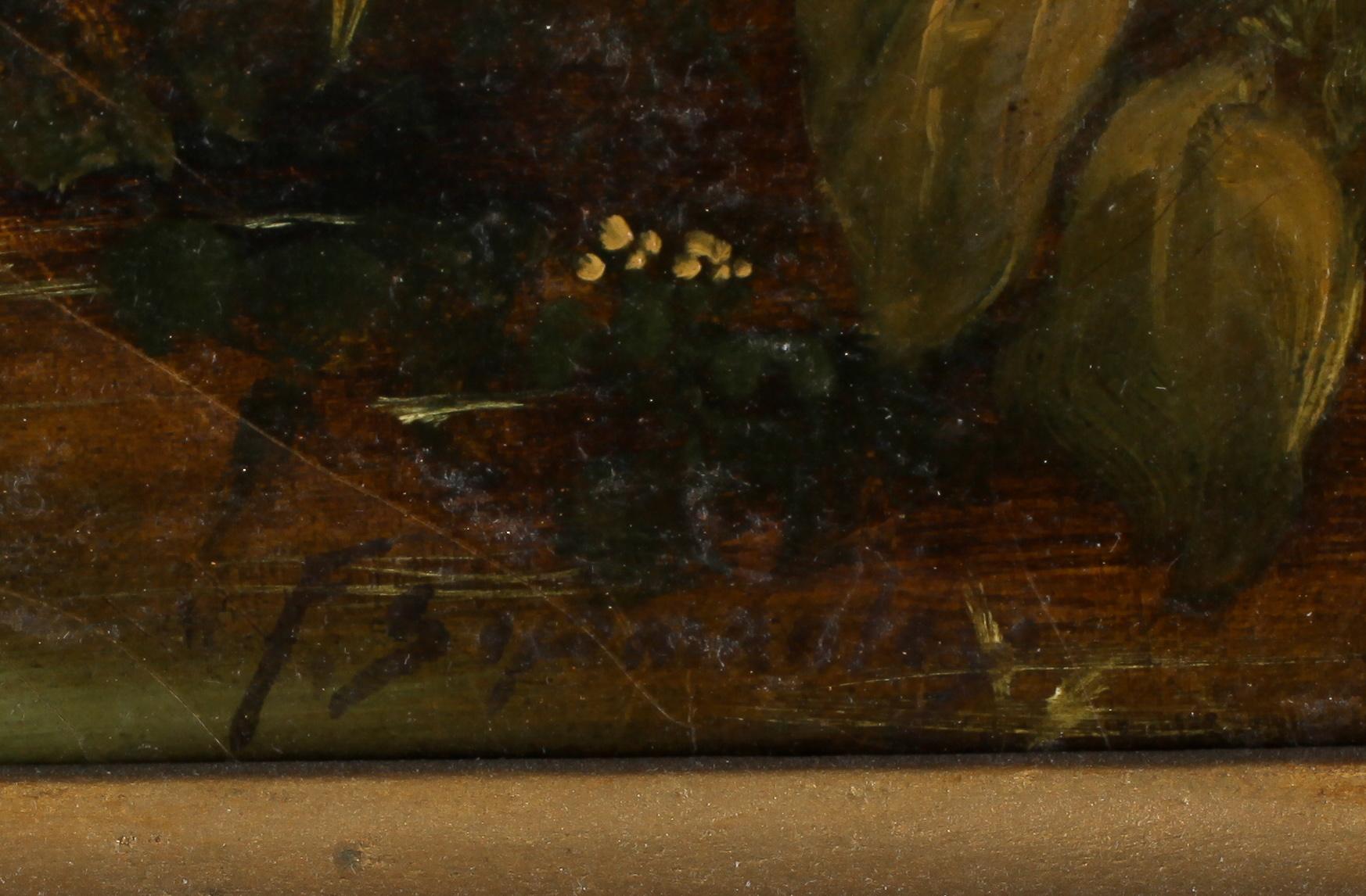OKÄND KONSTNÄR, olja på duk, otydligt signerad, 1800-tal.