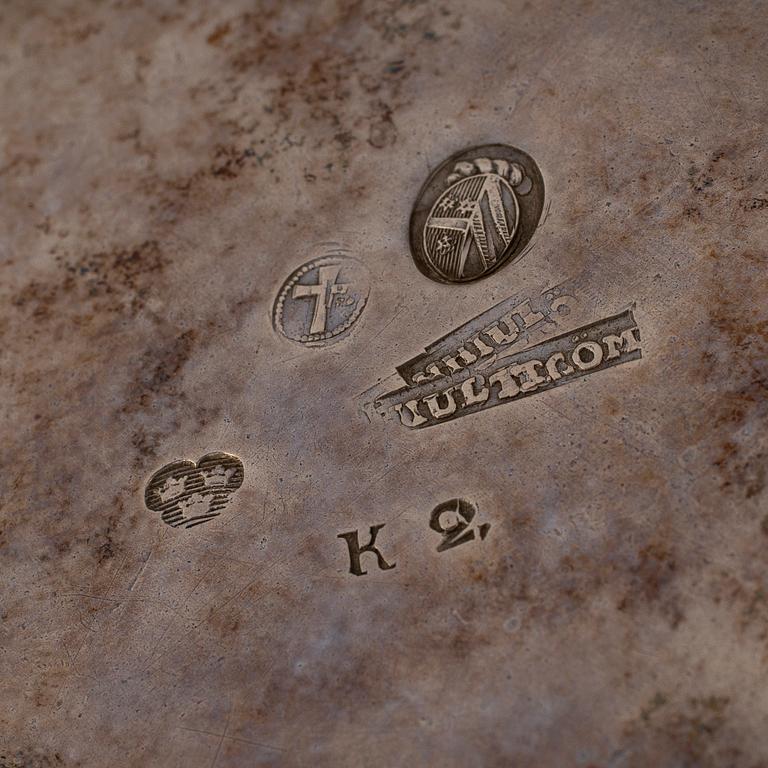 A Swedish 18th century silver coffee-pot, mark of Anders Hjulström, Köping 1792.