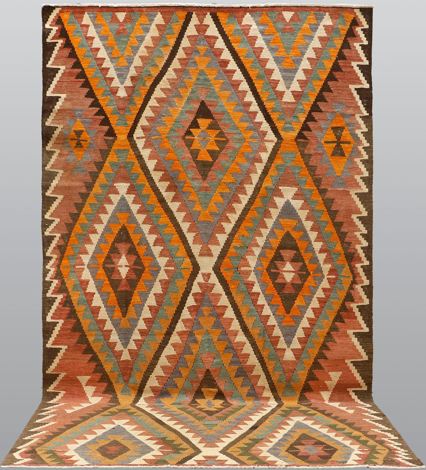 A kurdish kilim carpet, ca 310 x 173 cm.