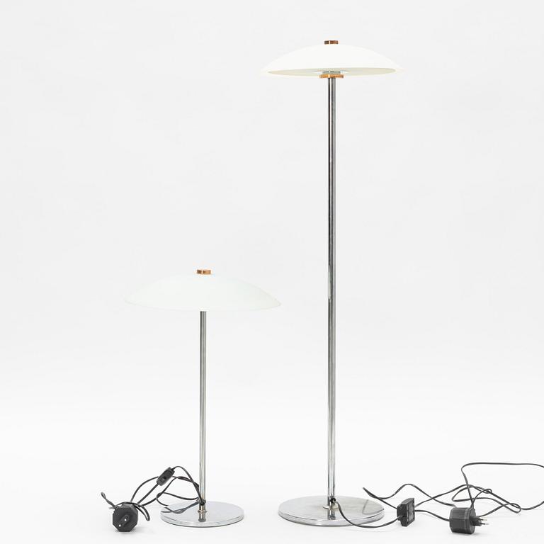 Golvlampa samt bordslampa, Blond belysning, Värnamo.