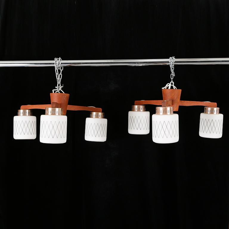 A pair of 1950/60s ceiling lamps.