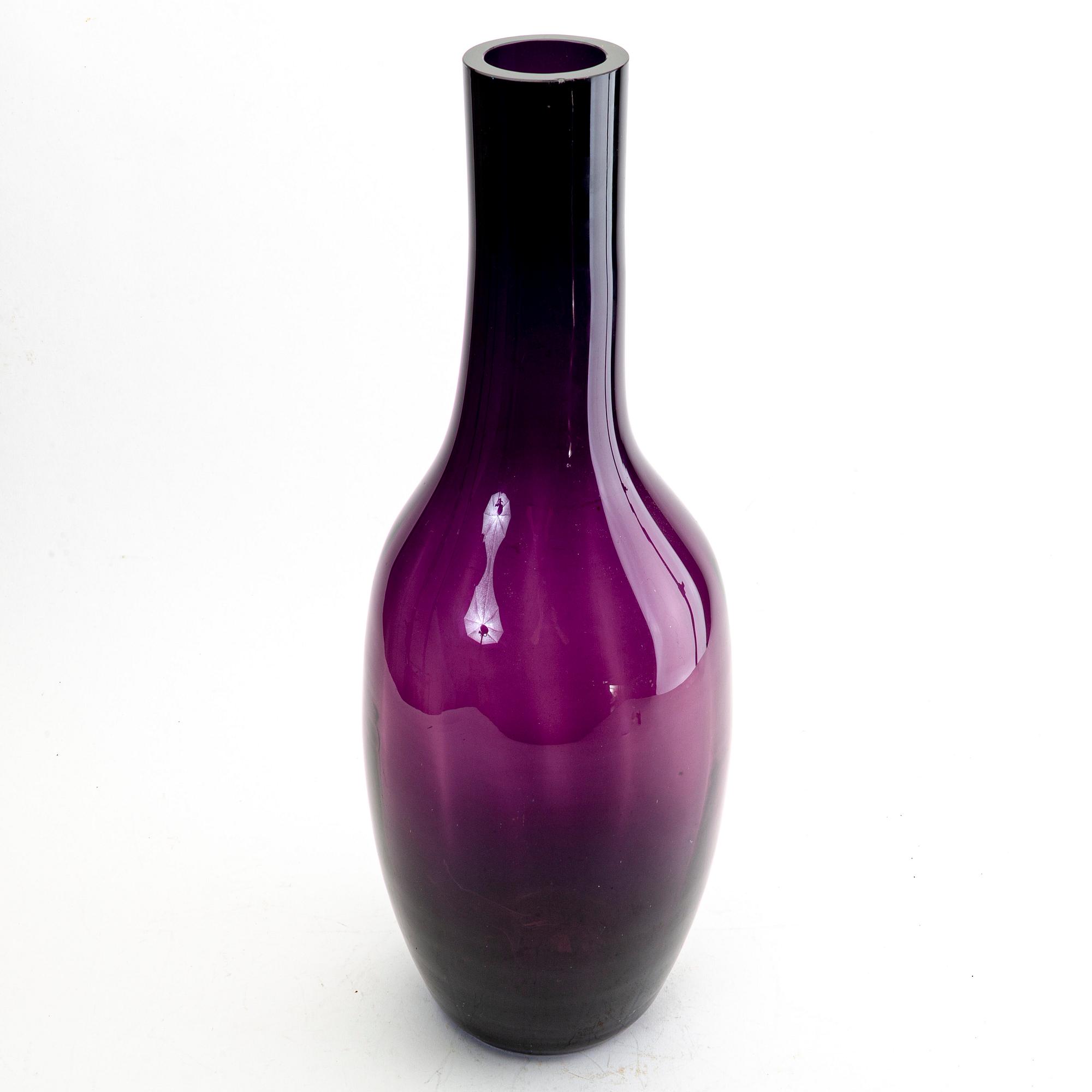 A possibly Danish glass vase later part of the 20th century.